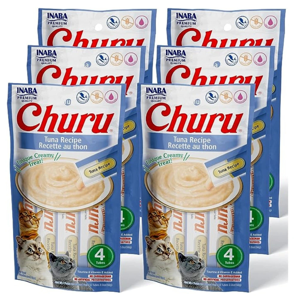 Inaba Churu Atún | Snack Cremoso para Gatos 4 Tubos