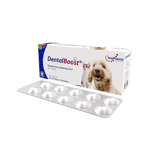 Dental Boost 30 Tabletas | Para Perros y Gatos contra Mal Aliento.