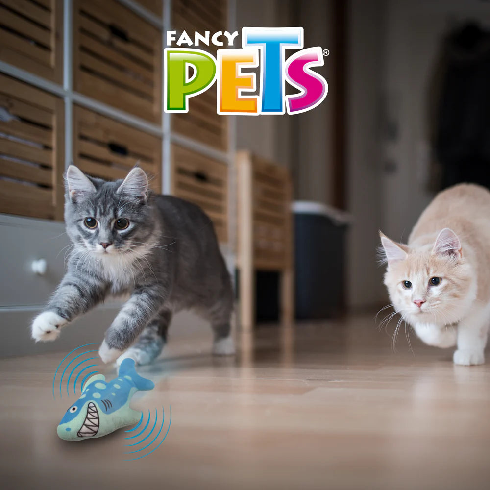 Juguete para Gato Tiburón con Sonido | Estimulante Sensorial y Antiestrés