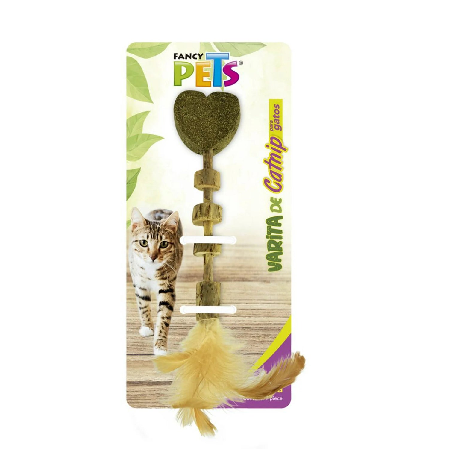 Varita para Gato con Catnip y Pluma | Fancy Pets – Corazón Natural Antiestrés