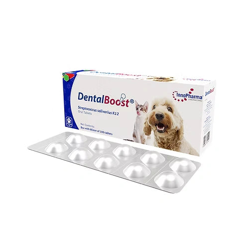 Dental Boost 30 Tabletas | Para Perros y Gatos contra Mal Aliento.