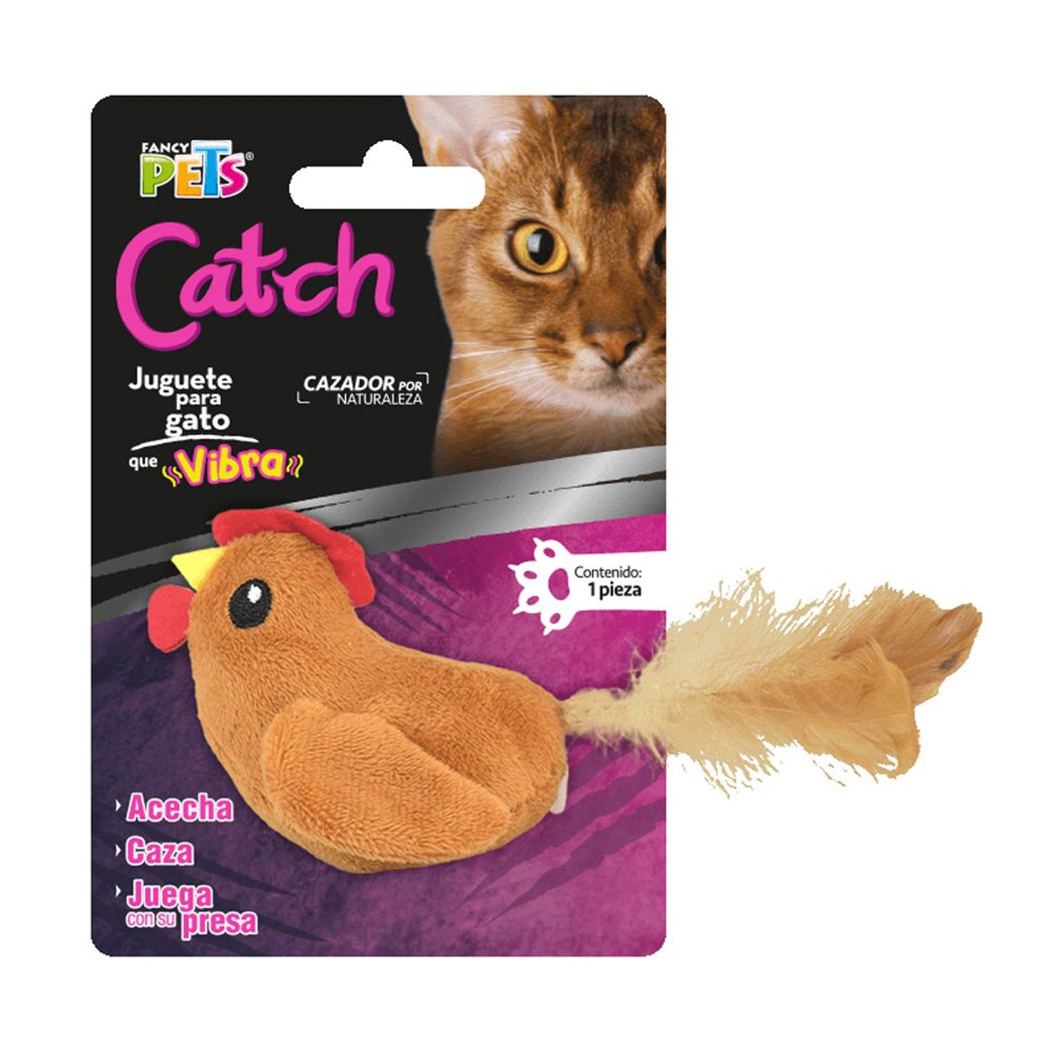 Juguete para Gato Gallina con Vibración | Catch Fancy Pets – Estimula el Instinto Cazador