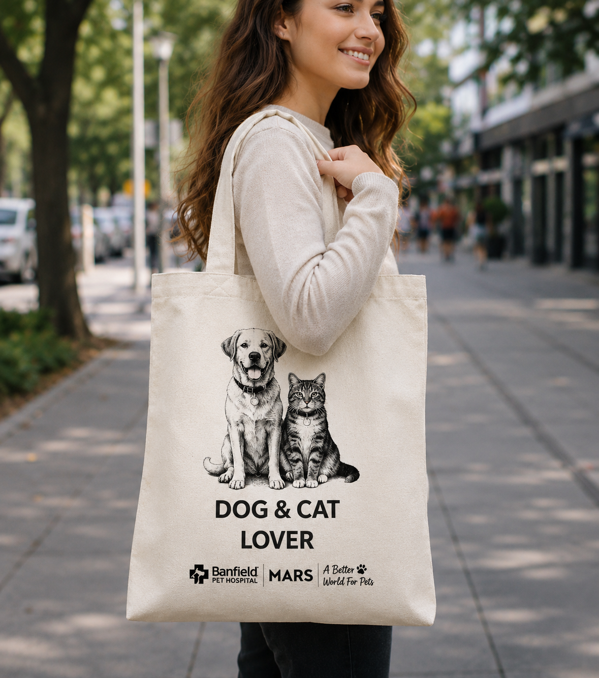 Bolsa reusable de algodón Dog & Cat Lover